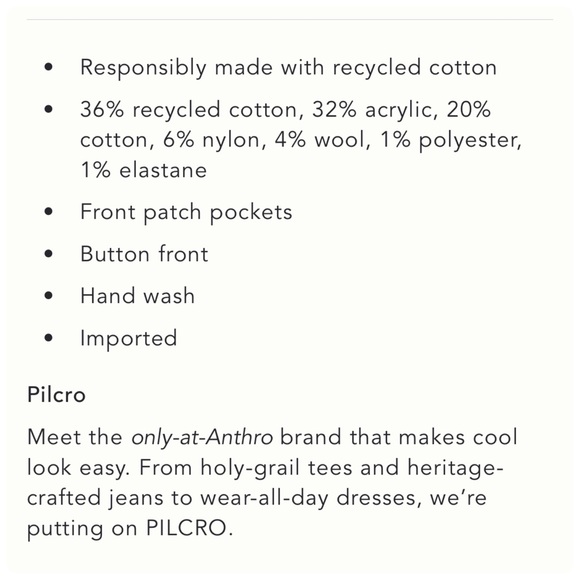 NWT Anthropologie Pilcro Jesse Dog Icon French Bulldog Icon Cardigan , M Petite - Picture 10 of 10